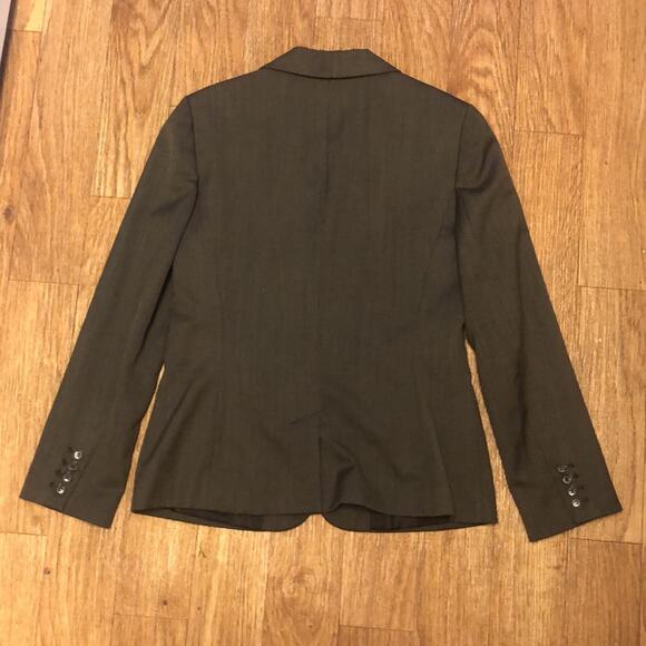 Ann Taylor Brown Wool Tweed Suit Jacket Blazer Size 8 - Picture 3 of 12